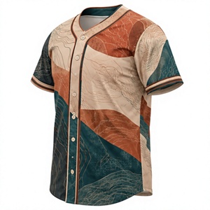 Camiseta de Béisbol al por Mayor, Sublimada, con Botones, Ropa Deportiva para Hombre y Mujer, Ligera, Transpirable, con Estampado Completo, Uniforme de Equipo para Entrenamiento - Product Image 1