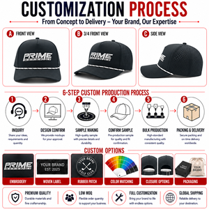 Gorra de Golf de 5 Paneles con Bordado de Silicona, Estampado de Cuero, Personalizada OEM, MOQ Bajo, Alta Calidad, Hebilla Metálica, Duradera para Exteriores, para Hombre - Product Image 2