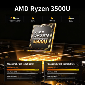 Mini PC de Alto Rendimiento Ryzen <span class=keywords><strong>5</strong></span> 3500U, Doble SSD <span class=keywords><strong>M</strong></span>.2 de hasta 8TB, Doble LAN, Salida HDMI 4K Tipo-C, WiFi <span class=keywords><strong>5</strong></span>, BT4.2, Mini Calculadora - Product Image 3
