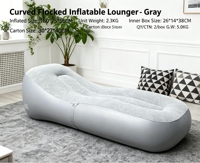 Fauteuil gonflable floqué à gonflage et dégonflage instantanés avec pompe à air intégrée, canapé gonflable portable, design moderne pour extérieur, camping, maison, bureau