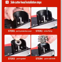 Machine à chanfreiner murale électrique 220V en acier inoxydable, outil industriel pour le chanfreinage des coins, application de mastic pour béton, outils électriques pour murs