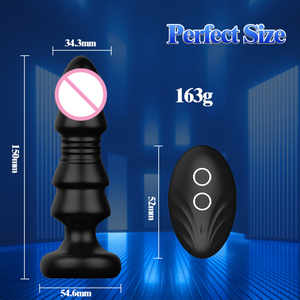 Vibrador <span class=keywords><strong>Anal</strong></span> de empuje Masajeador de próstata para hombres WomenTelescopic Vibrating <span class=keywords><strong>Anal</strong></span> Plug Estimulador Juguetes con 5 modos - Product Image 2