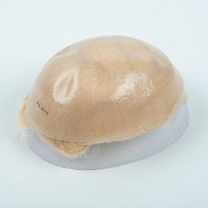 Natural Thin Skin <b>Toupee</b> 0810mm PU Base v Loop Hairline Indian Remy Hair for Men - Product Image 6