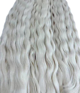 Venta al por mayor de fábrica de Rusia Virgen Remy Rubio Rizado Invisible Nueva Mano Atada Trama Extensión del pelo Volumen para Genius Trama Teñida <span class=keywords><strong>Cuerpo</strong></span> - Product Image 2