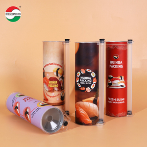 Тубус из пищевой бумаги с индивидуальным логотипом для суши, выдвижной, высококачественный, с отсеком для соуса - Product Image 4