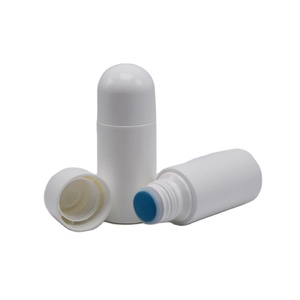 HDPE 30ml 50ml 60ml 100ml Nachfüllbare <span class=keywords><strong>Roll-on</strong></span>-Flasche mit Schraubverschluss und Schwammapplikator für Hautpflegecreme mit Siebdruck - Product Image 1