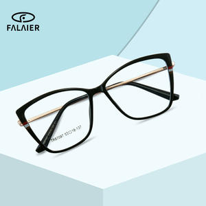 Montures de lunettes Falaier TR87097, monture rectangulaire complète, protection anti-lumière bleue, unisexe, verres en acétate - Product Image 1