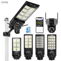 Lampadaire solaire LED avec caméra IP65, sécurité de jardin, vidéosurveillance extérieure, contrôle par application 4G, garantie de 3 ans