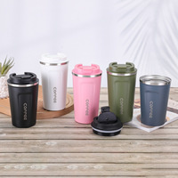 Gobelet isotherme personnalisé en acier inoxydable pour le voyage, camping et feu de camp, avec couvercles rabattables