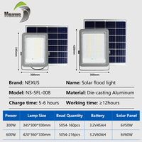 Projecteur solaire LED étanche IP65 à charge automatique de jour 300-600 W pour routes, parcs et cours extérieures