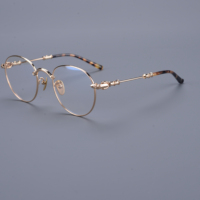 Montures optiques rondes en titane de qualité supérieure, style vintage, légères, monture complète, lunettes classiques en métal, pour adultes, usage quotidien