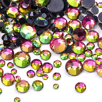 Usine En Gros DMC Hotfix Strass Strass Cristal pour DIY Vêtements Décoration Bijoux Accessoires Verre À Dos Plat