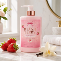 Étiquettes cosmétiques personnalisées en PVC écologique imperméable, autocollants pour blush, baies, lotion corporelle soyeuse, estampage à chaud or rose pour emballage