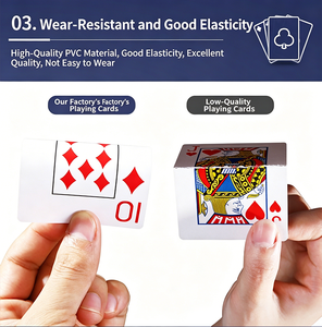 Cartes de <span class=keywords><strong>poker</strong></span> personnalisées en PVC, surface mate lisse, carte publicitaire de table avec boîte d'emballage rigide pour jeux de loisirs - Product Image 5