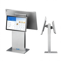 Système de point de vente à double écran en aluminium TouchWo 15,6 pouces, Android RK3566 1080P, caisse tactile tout-en-un, SDK de bureau
