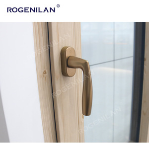 Fenêtres à battants en bois à grain de bois écoénergétiques Rogenilan, fenêtres en aluminium et verre à ouverture basculante et à rotation avec moustiquaire - Product Image 5