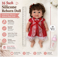 Poupée Reborn en silicone solide de 6 pouces, tenue à la mode, jouet de jeu d'imitation pour enfants, cadeau pour petites filles