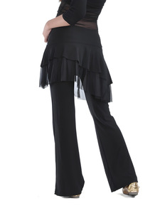 Culottes de danse orientale et de danse <span class=keywords><strong>latine</strong></span> à double usage, confortables, couleur unie, costume de pratique tendance, jupe-pantalon de danse <span class=keywords><strong>latine</strong></span> légère - Product Image 3