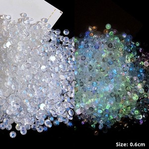 Boule de verre artisanale style macramé, phosphorescente, à fond plat, scintillante, ornée de micro-diamants et de cristaux, avec rembourrage sonore 14 - Product Image 2