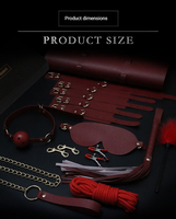 Offre Spéciale : Ensemble de Contrainte BDSM en Cuir pour Lit, comprenant Paddle, Fouet, Menottes de Jambe, pour Couples Adultes, Jeu SM Fétichiste en Chambre, 10 Pièces, 1000g