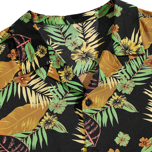 <span class=keywords><strong>Chemise</strong></span> Hawaïenne <span class=keywords><strong>Homme</strong></span> Personnalisée Anti-Plis Séchage Rapide à Manches Courtes Respirante à Motif Floral Boutonnée – Vente en Gros - Product Image 5