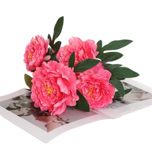 Fleur de pivoine artificielle à 7 têtes en soie, haute simulation, pour décoration intérieure, salon, entrée, arrangement en vase - Product Image 5