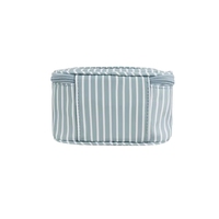 Sacs cosmétiques personnalisés, trousse de maquillage portable avec miroir et lumière, pochette de voyage légère en polyester, organisateur de maquillage à 3 fermetures éclair et poignée souple