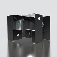 Exhibidor personalizado portátil de aluminio, equipo de exhibición de Feria de publicidad, nuevo diseño