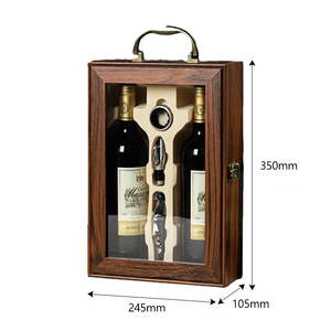 Vente en gros de luxe Huanghuali 2 bouteilles vitrine de <span class=keywords><strong>vin</strong></span> rouge de qualité supérieure boîte-cadeau <span class=keywords><strong>vide</strong></span> <span class=keywords><strong>caisse</strong></span> d'emballage en <span class=keywords><strong>bois</strong></span> disponible en stock - Product Image 2