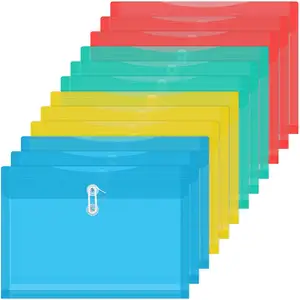 Nhựa phong bì Chuỗi đóng cửa rõ ràng Side tải tập tin thư mục Kích thước hợp pháp giấy văn phòng tổ chức - Product Image 1