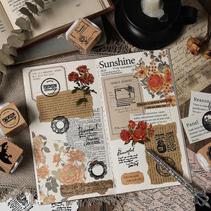 Cap buku pegangan kayu kotak harta karun cap buku pegangan kayu Vintage 3 sisi - Product Image 3