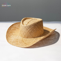 Shinehats Sombrero de Paja de Ala Enrollada, Sombrero de Paja de Ala Ancha, Vaquero Panamá, Venta Al por Mayor