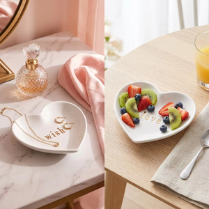 Cina all'ingrosso porcellana bianca piatto da insalata per dolci pasticcom <span class=keywords><strong>a</strong></span> <span class=keywords><strong>forma</strong></span> <span class=keywords><strong>di</strong></span> <span class=keywords><strong>cuore</strong></span> tapas <span class=keywords><strong>piatti</strong></span> in ceramica - Product Image 1