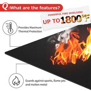 Alfombrillas duraderas para chimenea de interior, alfombrilla para fogatas de barbacoa, manta de soldadura, alfombrilla grande para debajo de <span class=keywords><strong>la</strong></span> <span class=keywords><strong>parrilla</strong></span> para <span class=keywords><strong>parrilla</strong></span> al aire libre - Product Image 2