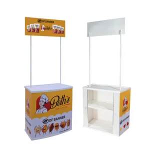 Economical Easy-carry Aluminum Promotional Table Stand Digital Printing Promotion Table