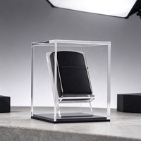 Vitrine de présentation pour porte-briquet, boîte en acrylique transparente, protection et rangement pour collections