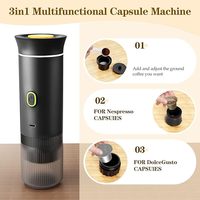 MEILLEURE VENTE En stock Machine à expresso à eau chaude 20 bars, Cafetière portable USB compatible avec café en poudre, petites et grandes capsules
