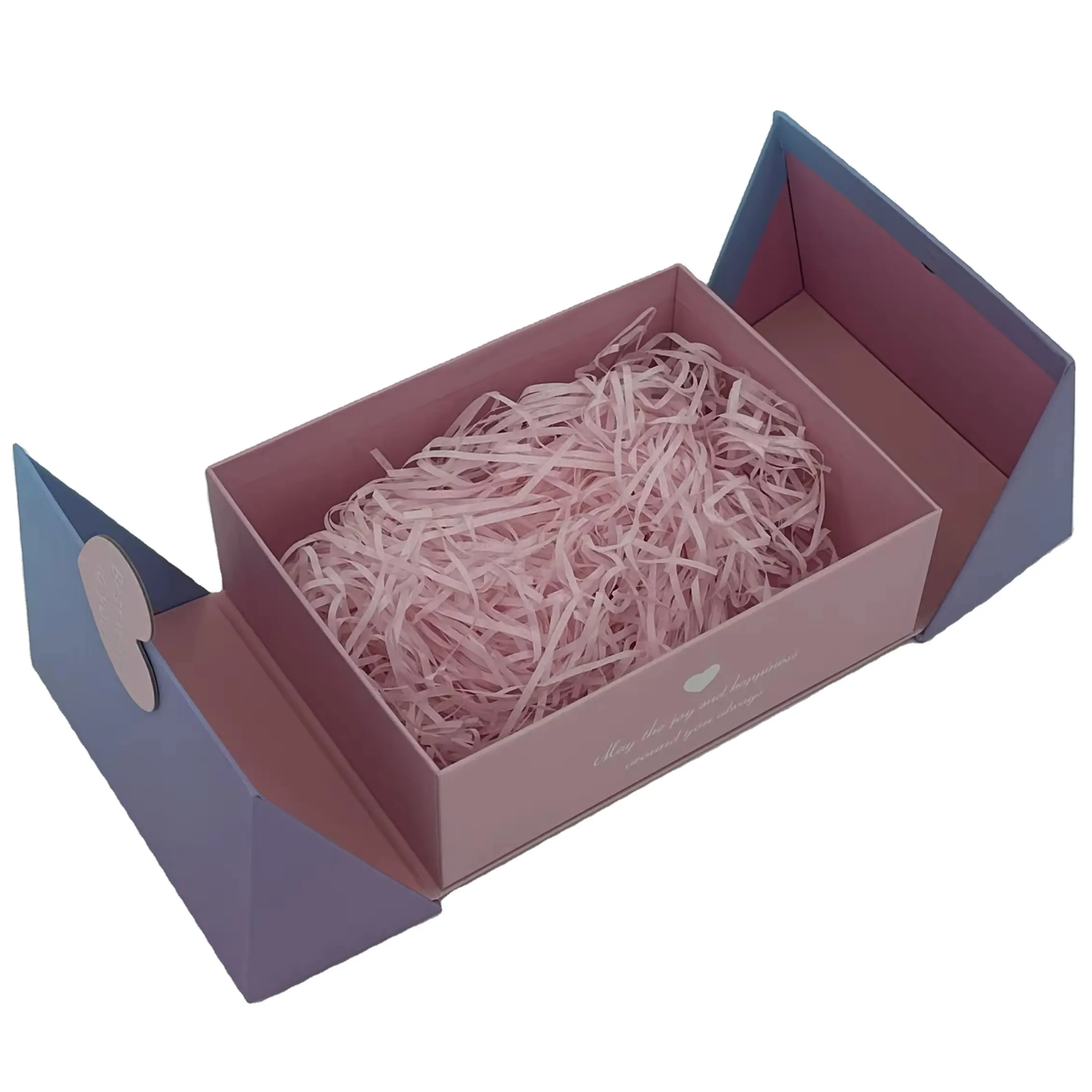 Scatola di cartone personalizzata scatola regalo magnetica pieghevole con nastro scatola regalo di nozze per gioielli cosmetici