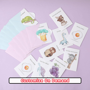 Chất Lượng Cao Tùy Chỉnh Vui Notecards Với Phong Bì 48or36pcs Trong Mỗi Bộ Vui Thẻ Cho Trẻ Em Trẻ Em Của Thẻ Sinh Nhật Thẻ - Product Image 5