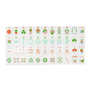Tessere Mahjong Personalizzate in Acrilico CNC, Stile Americano e Giapponese, 160 Pezzi, Colori Completi in Perspex - Product Image 1