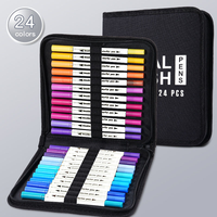 Ensemble de 120 couleurs de feutres à double pointe souples et flexibles pour étudiants, pour aquarelle et peinture artistique