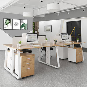 Escritorio de Oficina Moderno Blanco XT con Estación de Trabajo Simple con Pantalla para Empleados, Fabricante de Tarjetas Financieras, Embalaje de Correo Incluido - Product Image 2