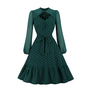 1950s Dresses - 1950 s style dress - Vintage Flare Sleeve