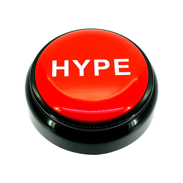 Hype Push Button Hip Hop Air Horn Sound Effect Button DJ Party Noise Maker Funny Desk Toy Celebration Buzzer Custom Logo