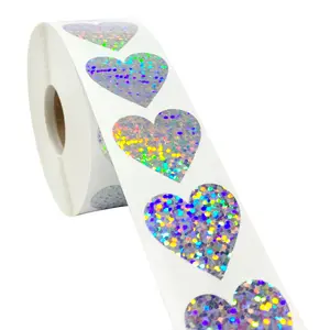 500 étiquettes en forme de cœur, autocollant pour emballage en papier de saint-valentin, sac de bonbons dragées, boîte cadeau, sac d'emballage de mariage