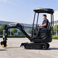 Mini-excavatrice de qualité assurée 1,2 tonne, 1,8 tonne, 1,6 tonne, sur chenilles, CE EPA EURO 5, hydraulique, pour usage agricole