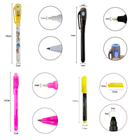 Stylo d'encre invisibles à lumière UV, 2 pièces, stylo-tige avec lumière UV, marqueur magique, graveur de messages, lumière UV, contrôle de monnaie