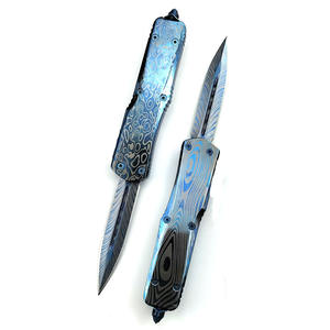 Couteau de poche à lame en acier 5GR13MOV, manche en alliage de zinc, couteau à lame automatique à ressort, couteau de plein air pour le camping tactique - Product Image 4