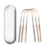 Nettoyeur de langue chirurgical 100% en acier inoxydable 304 brosse à langue pour les soins buccaux, améliore la mauvaise haleine et la haleine fraîche