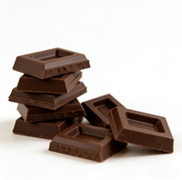 Barres de chocolat noir halal en gros, substitut de beurre de cacao, 45g, emballage individuel, en-cas sucrés au chocolat solide